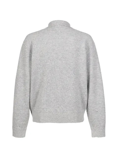 CEDARWOOD distressed waffle-knit cardigan