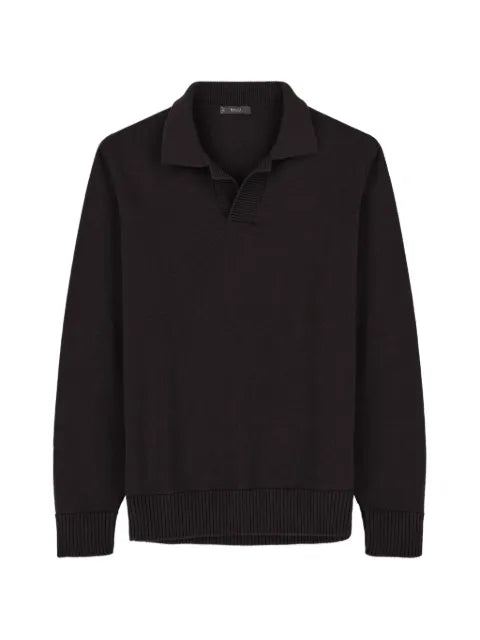 Boggi Milano knitted polo shirt in extrafine merino-wool