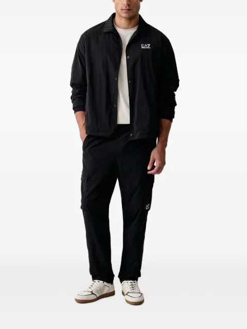 Ea7 Emporio Armani logo-print press-stud jacket