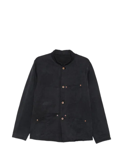 LOÏS DIONISIO herringbone button-up shirt jacket
