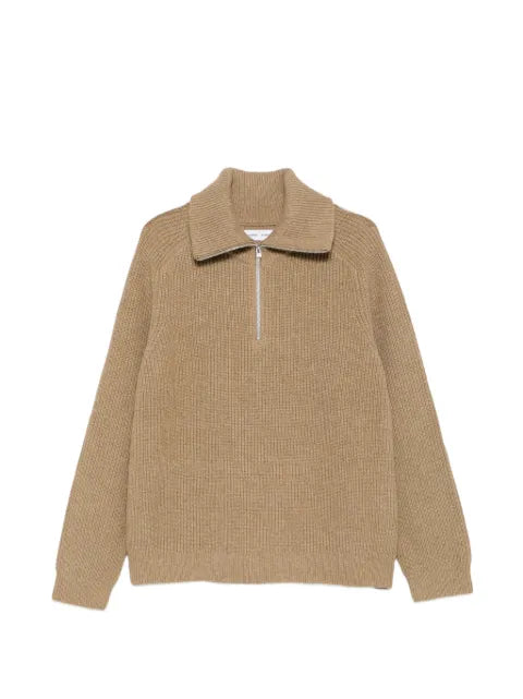 SAMSOE SAMSOE Sarick ribbed-knit quarter-zip sweater
