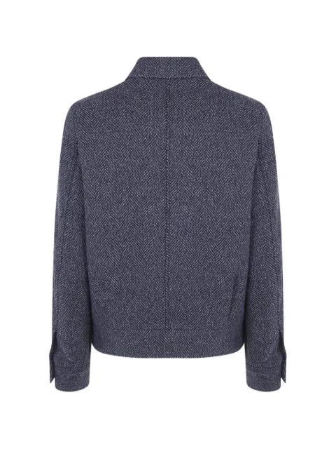 Paul Smith herringbone-pattern zip-up jacket