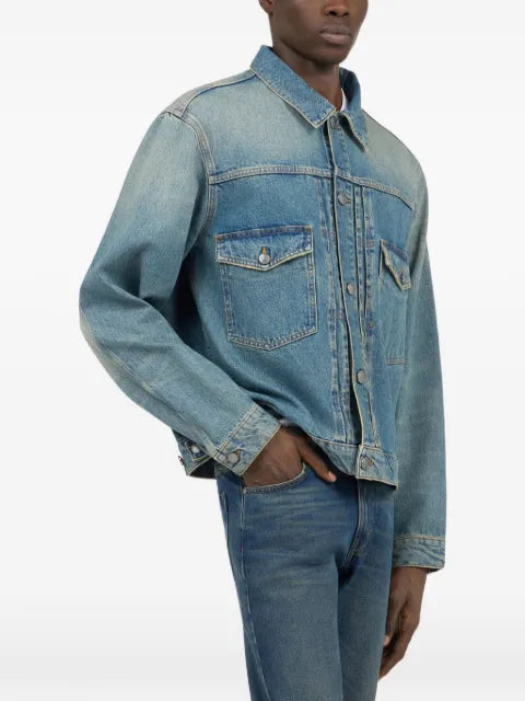 Roberto Cavalli faded-effect denim jacket