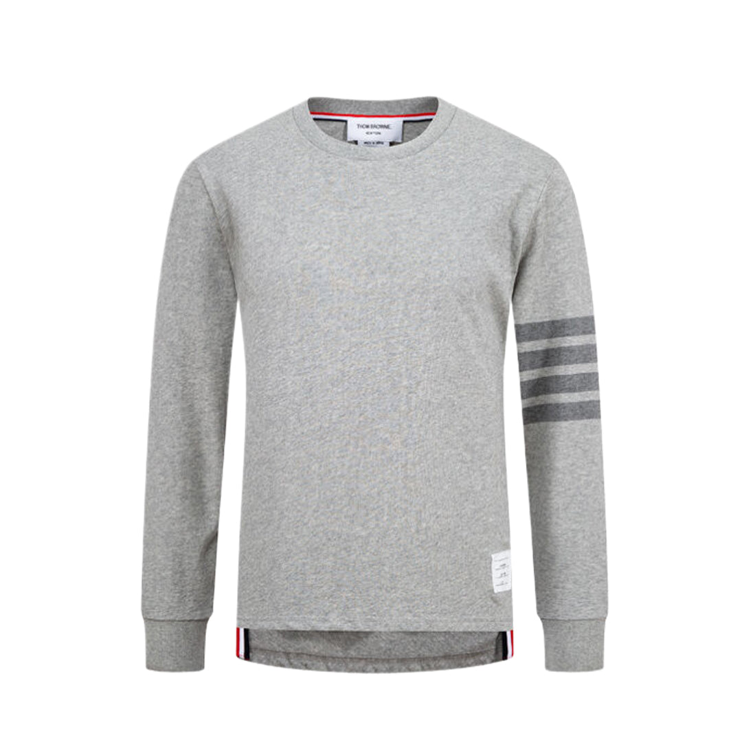 4 - Bar Puppy Embroidered Long Sleeve T - Shirt - Premium Cotton Tee | Thom Browne