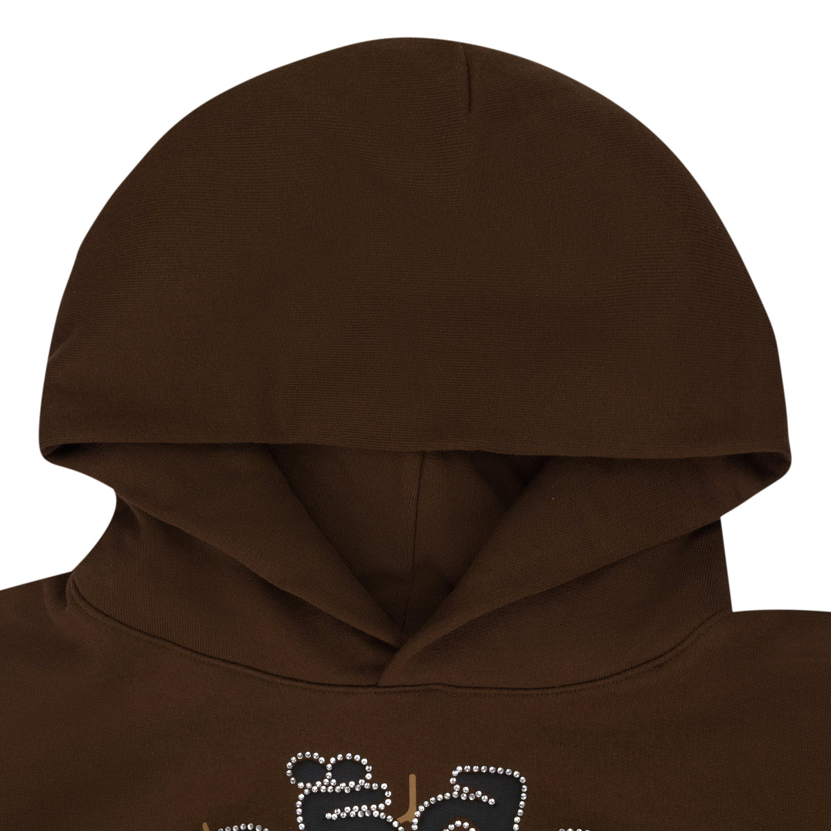 Brown Rhinestone Og Web Hoodie