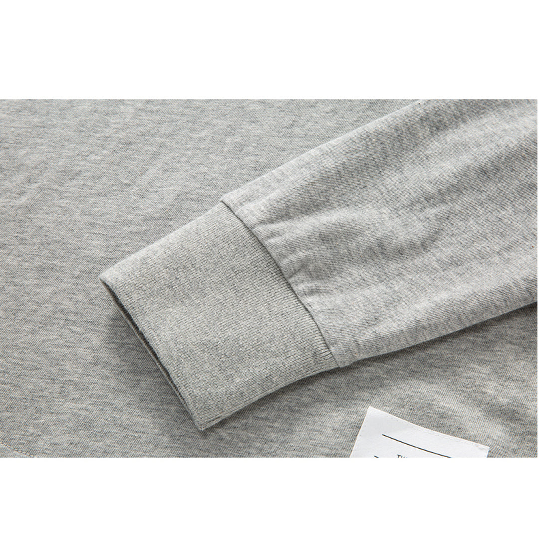 4 - Bar Puppy Embroidered Long Sleeve T - Shirt - Premium Cotton Tee | Thom Browne