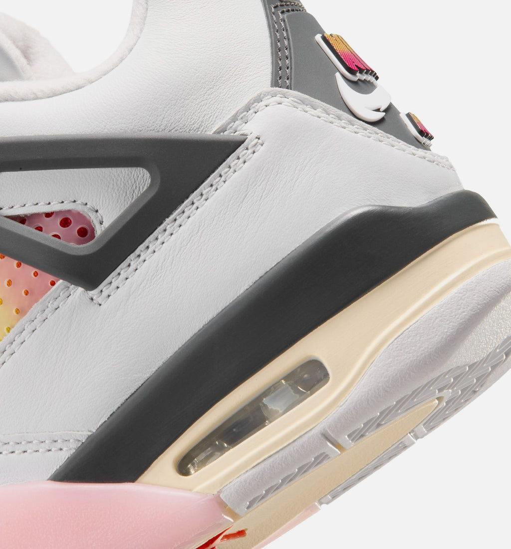 Air Jordan 4 Retro "Comic" Big Kids' Shoe – Off White/Fire Pink/Anthracite