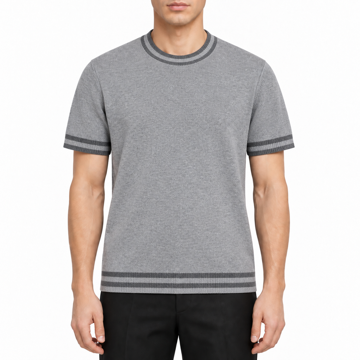 Premium Knitted T-Shirt - Men's 100% Cotton Oxford Shirt | Thom Browne