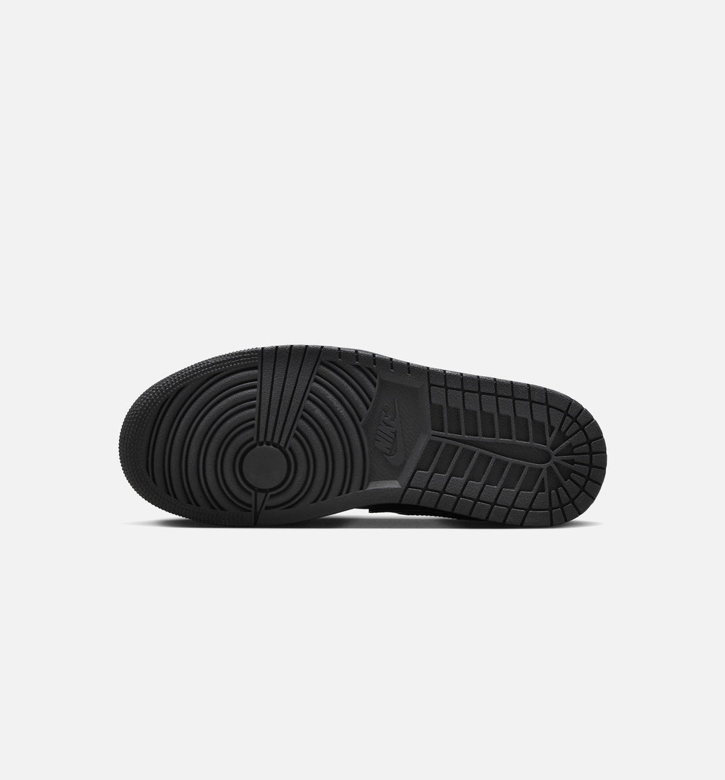 Air Jordan 1 Low Patent Elephant Women's Lifestyle Shoes - Black/White/Metallic Silver