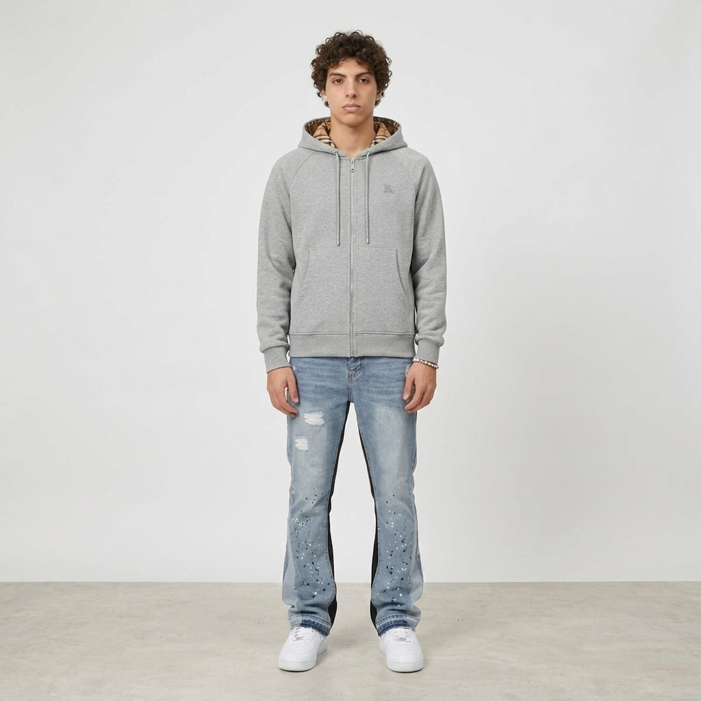 BURBERRY ZIP-UP SWEATER