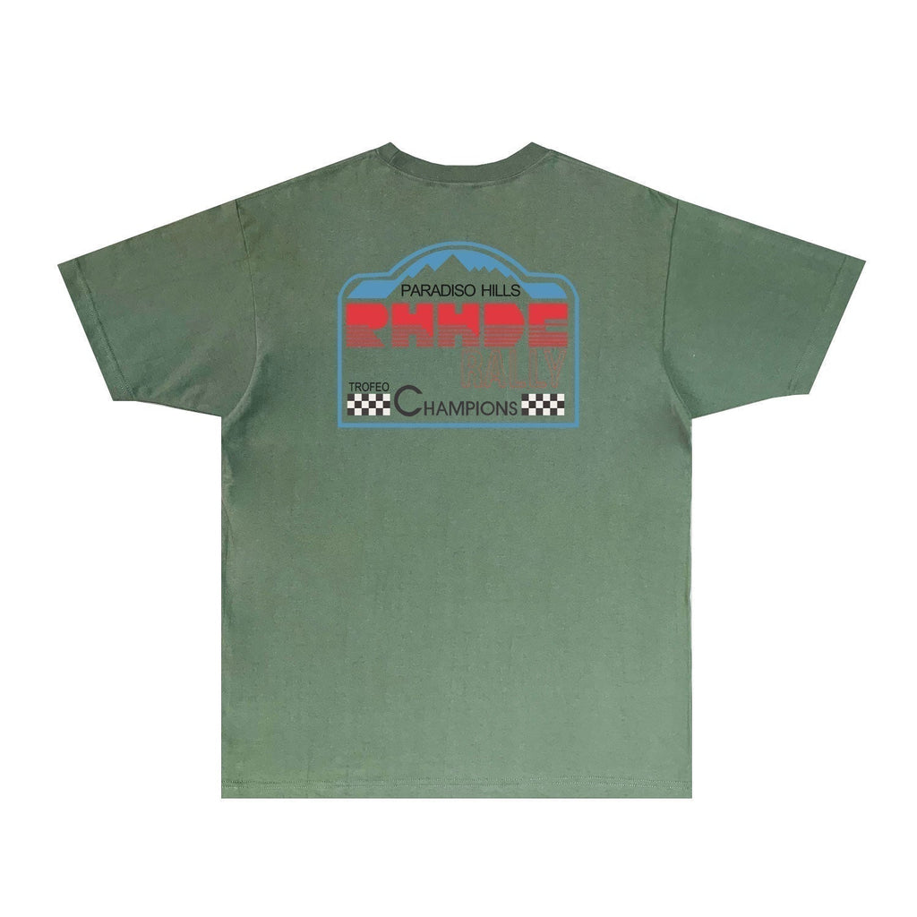 Rhude T-shirts Printed Trendy Pure Cotton