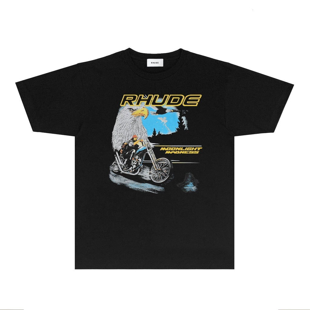Rhude T-shirts Printed Trendy Pure Cotton