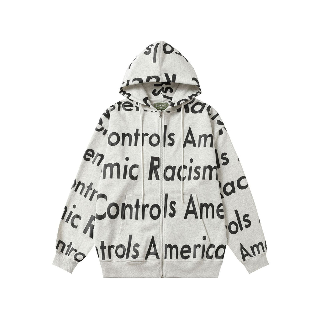 Denim Tears Hoodie Alphabet Cardigan Hooded Sweater