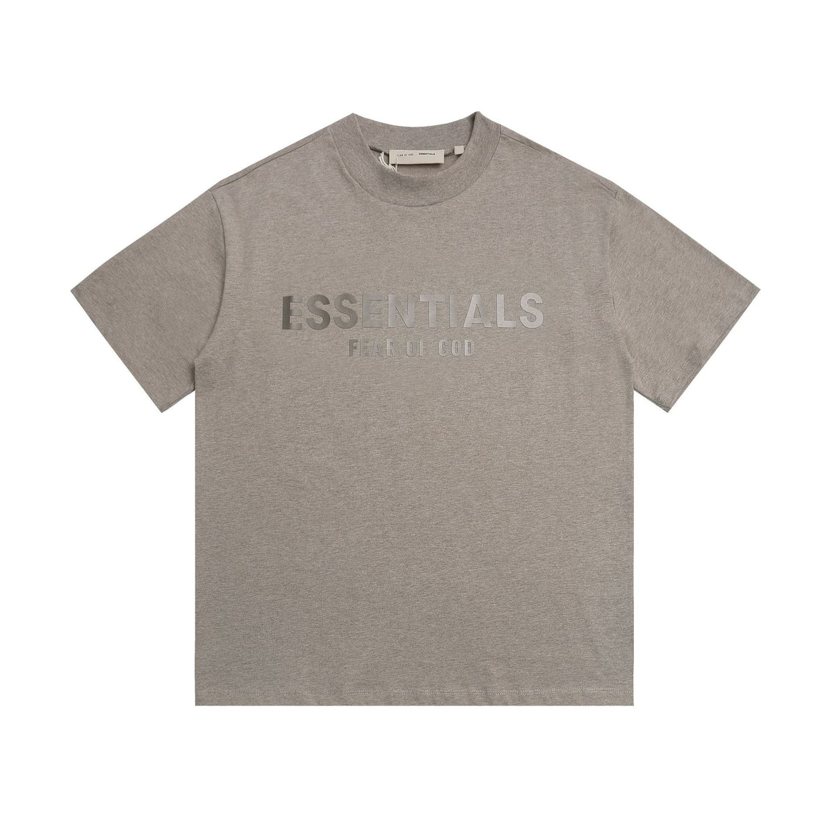 Fear of God Essentials Silver Foil Letter Crew Neck Unisex T Shirt