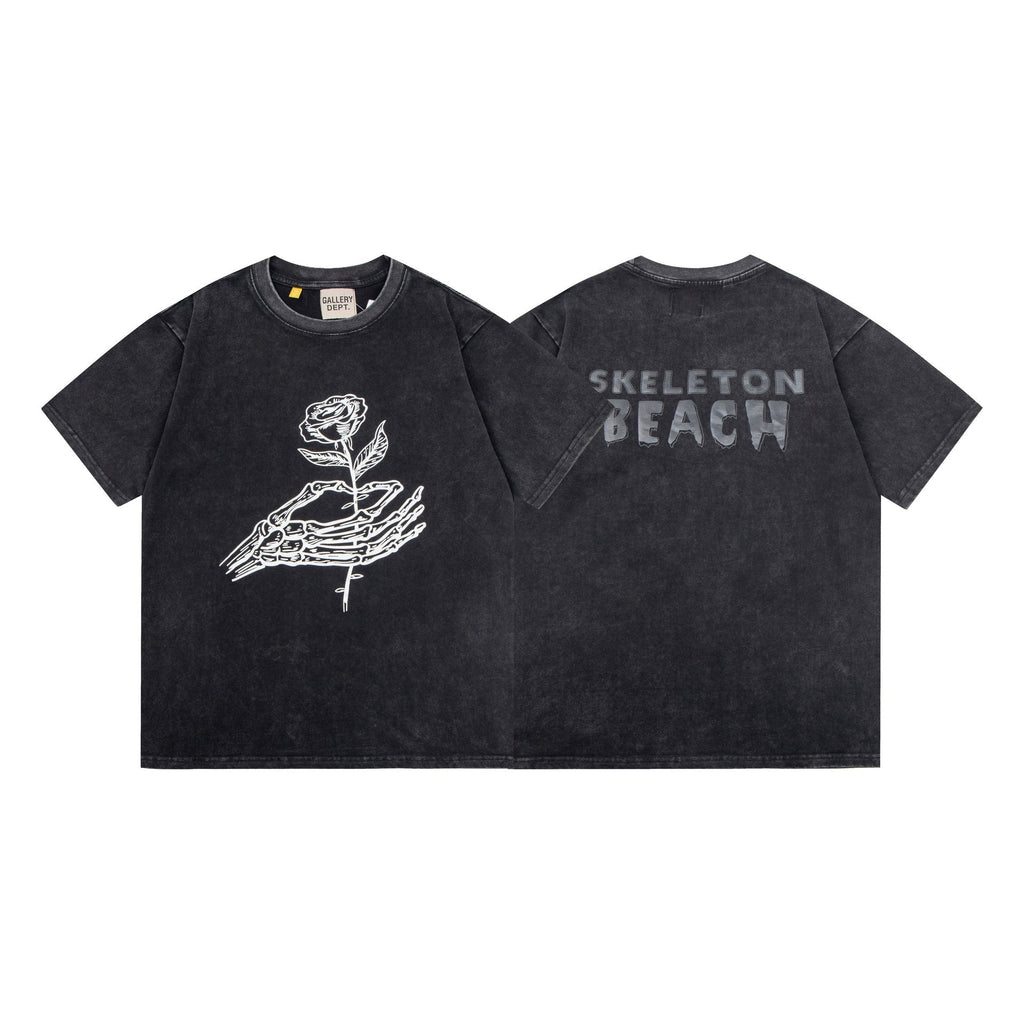 Gallery Dept T-Shirt Ink-splashing Tie-dye Alphabet Short Sleeve T-Shirt