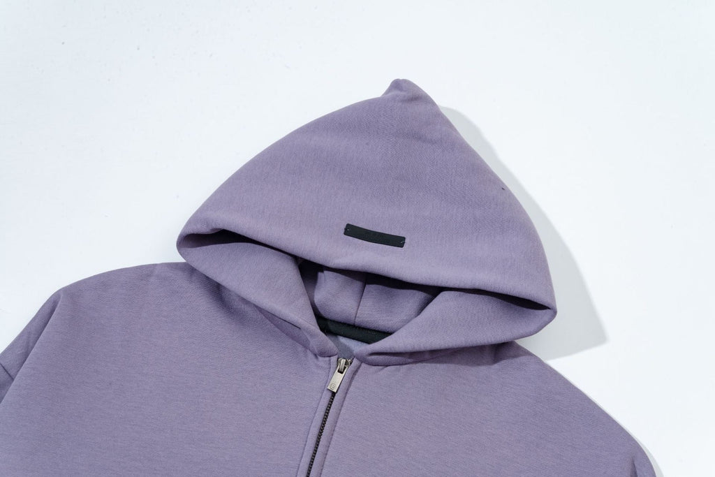 Fear Of God Essentials Emblem Letter Zip Up Hoodie Unisex