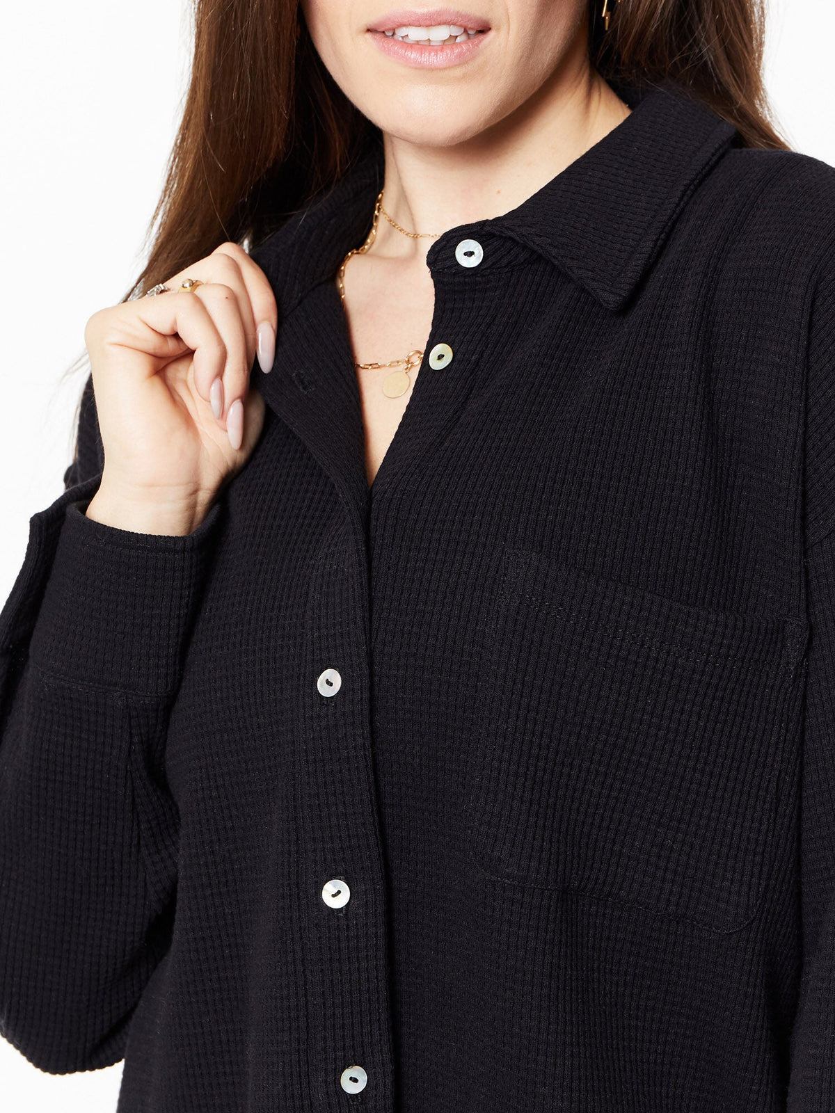 THERMAL BUTTON DOWN SHIRT