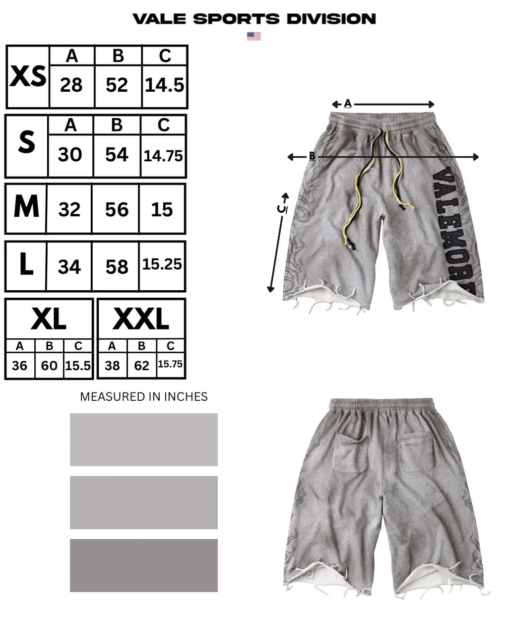 Vale Forever Valemore 3/4 Shorts Grey