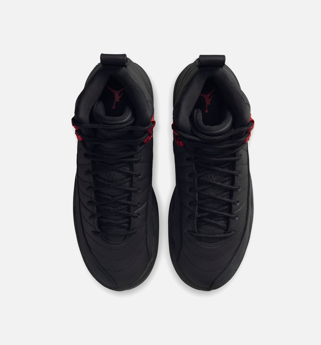 Air Jordan 12 Retro Bloodline Grade School Lifestyle Shoes - Black/Varsity Red