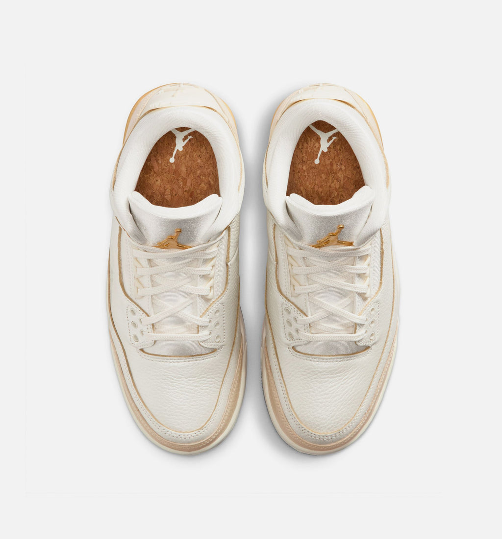 Air Jordan 3 Retro 'Sail and Pale Ivory' Women's Lifestyle Shoes - Sail/Team Gold/Pale Ivory/Metallic Gold/Ice