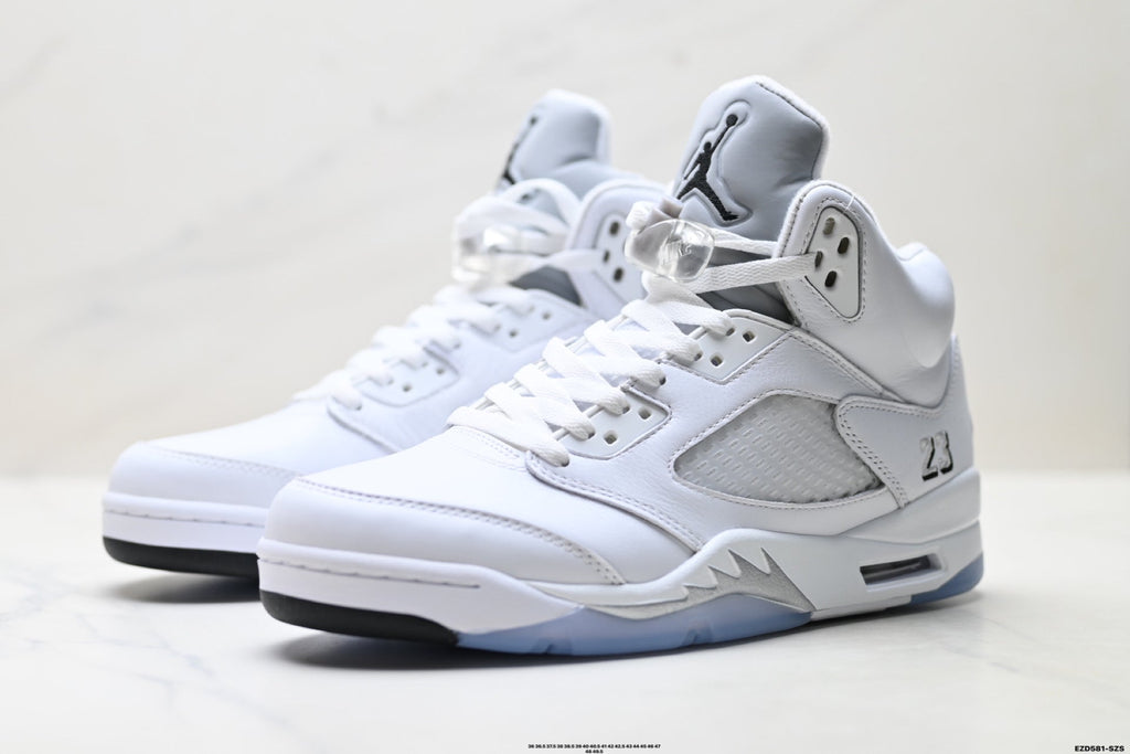 Air Jordan 5 Retro Triple White Sneakers