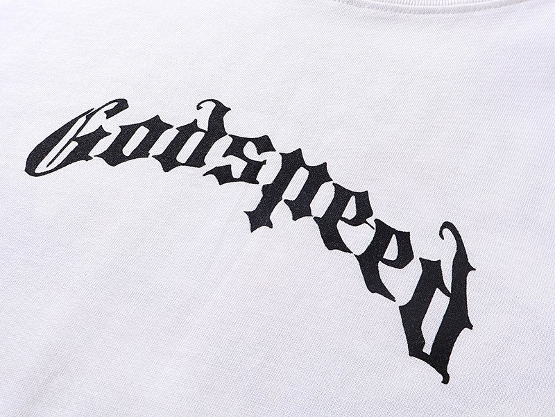 Godspeed Skull Floral Graphic T-Shirt