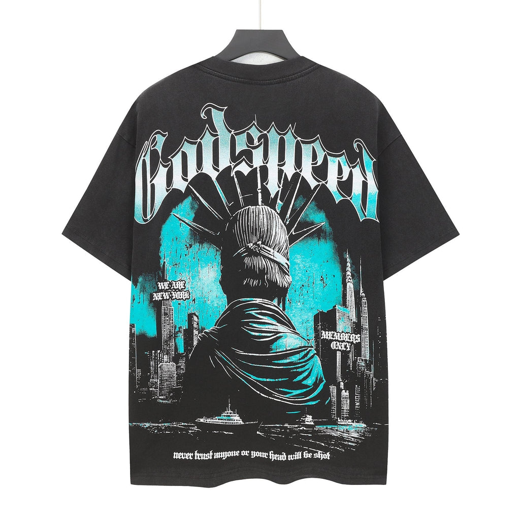 Godspeed Statue City Graphic T-Shirt