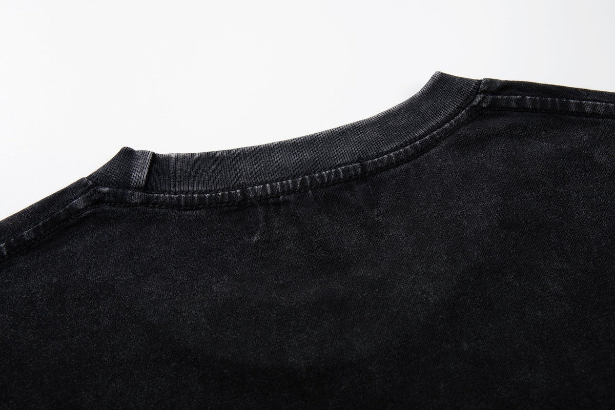 MAJESTIK Racing Graphic Washed Black T-Shirt