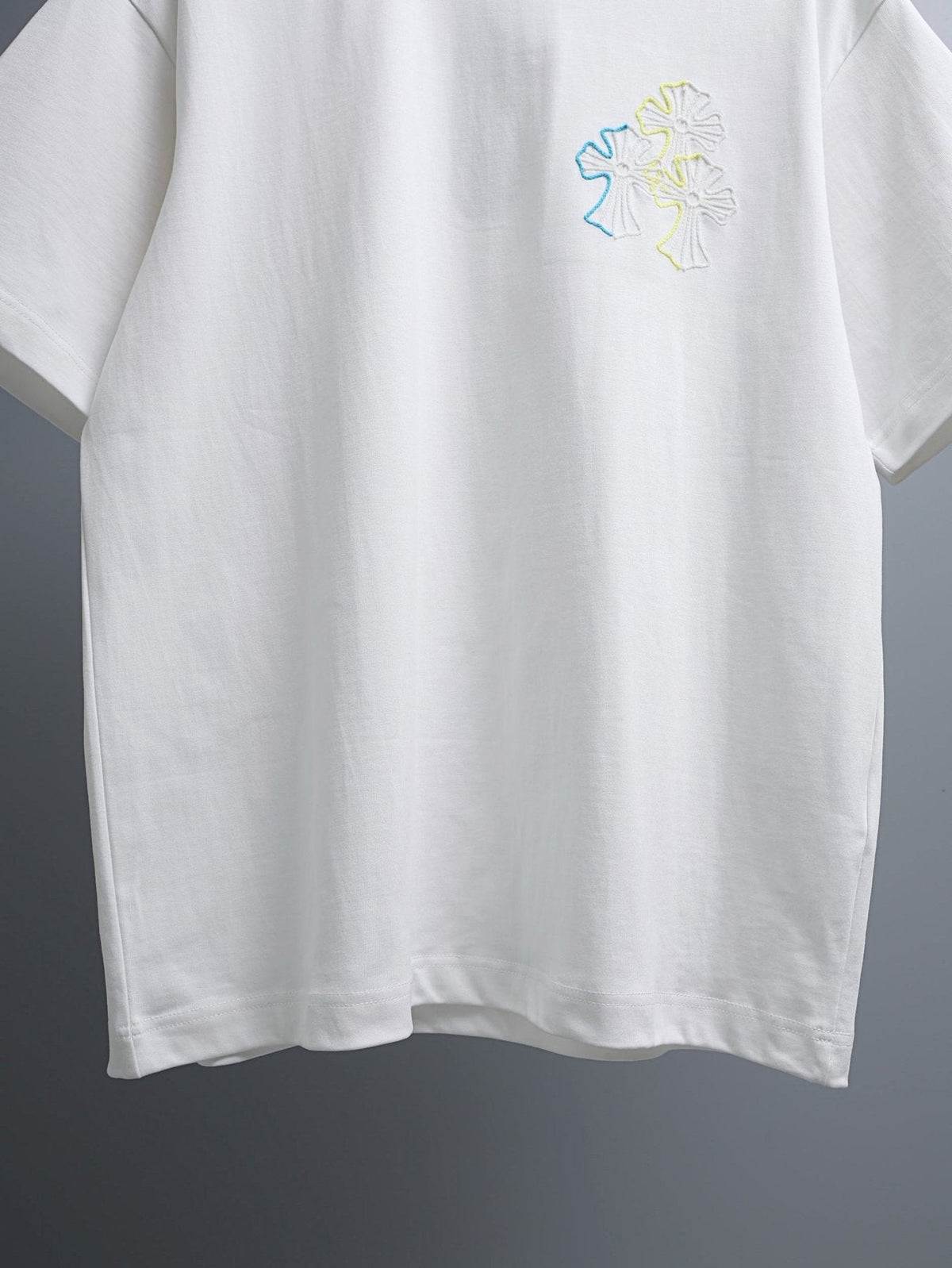 Chrome Hearts Floral Cross Embroidered T-Shirt