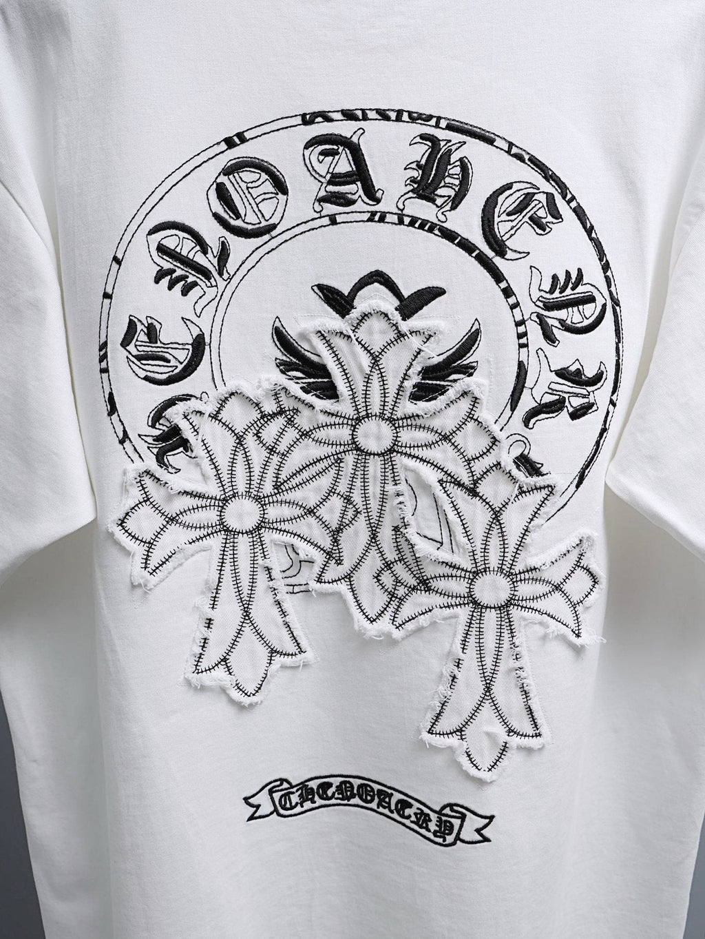 Chrome Hearts Floral Gothic Graphic T-Shirt