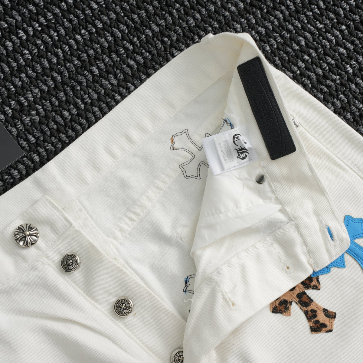 Chrome Hearts White Cross Graphic Pants