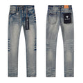 VALABASAS Washed Distressed Blue Jeans