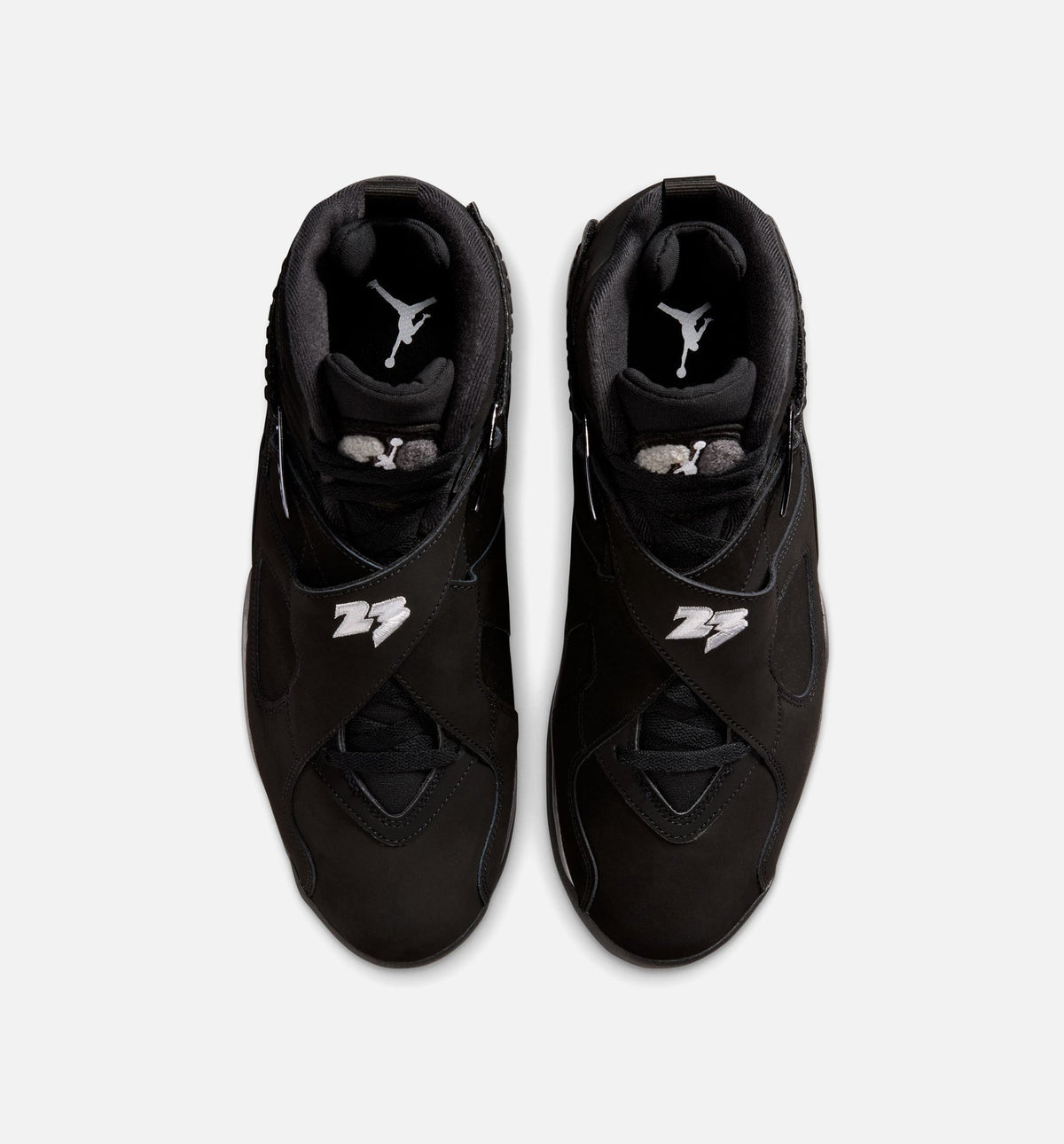 Air Jordan 8 Retro Chrome Black and Light Graphite Men's Lifestyle Shoe – Black / White / Light Graphite