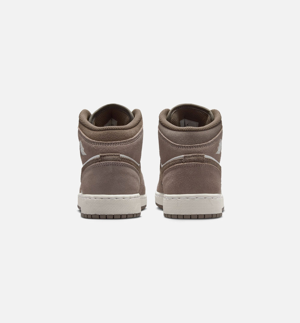 Air Jordan 1 Mid | Big Kids' Lifestyle Shoe | Enigma Stone/Olive Grey/Summit White