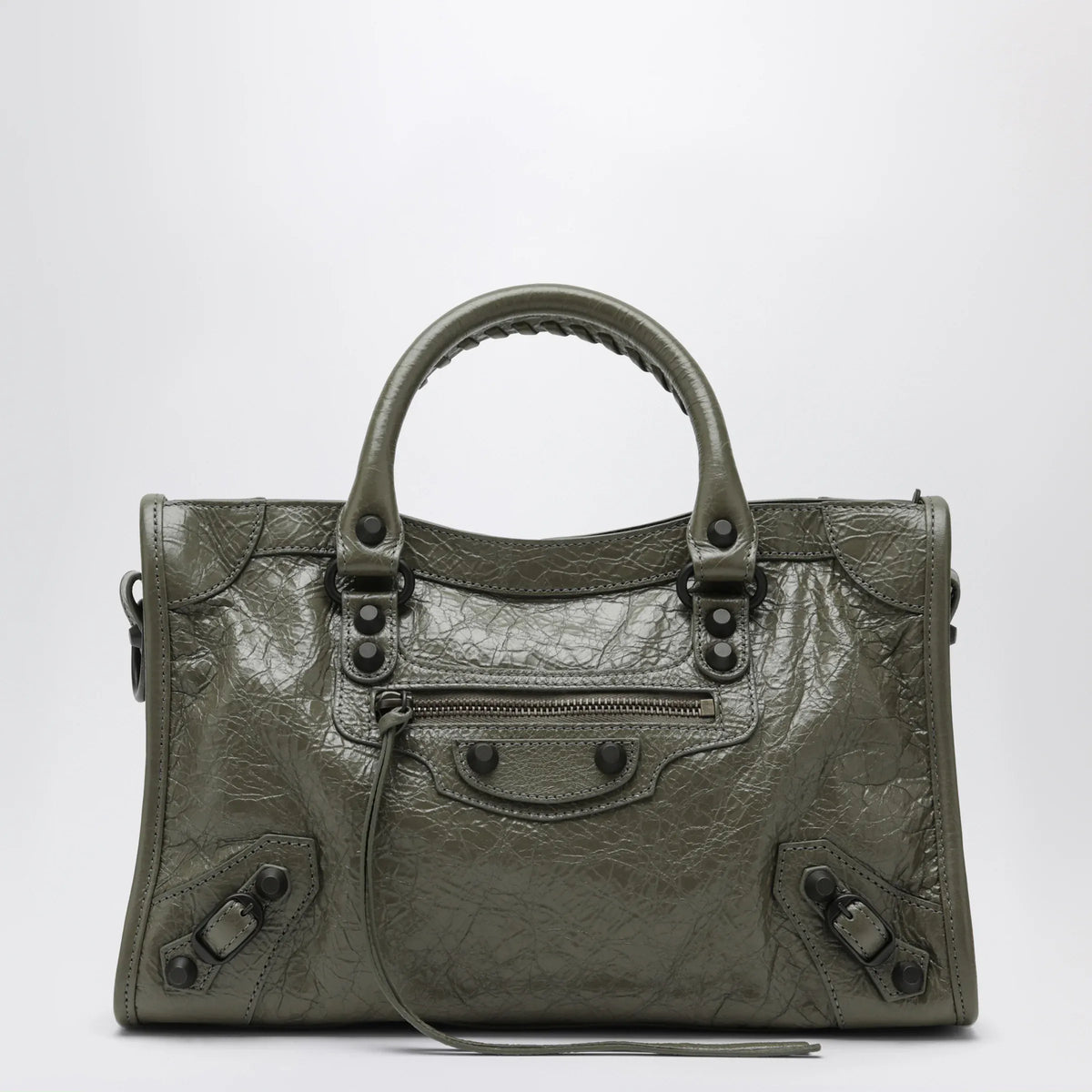 Balenciaga - Le City small tote bag in military green