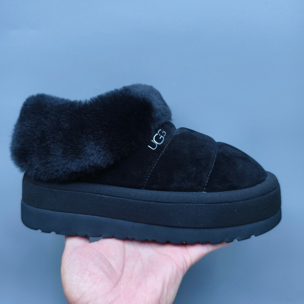 Black Platform Slip-On Casual Shoes — New Arrival | In Stock