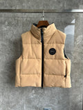 Canada Goose Puffer Vest in Camel with Stand Collar