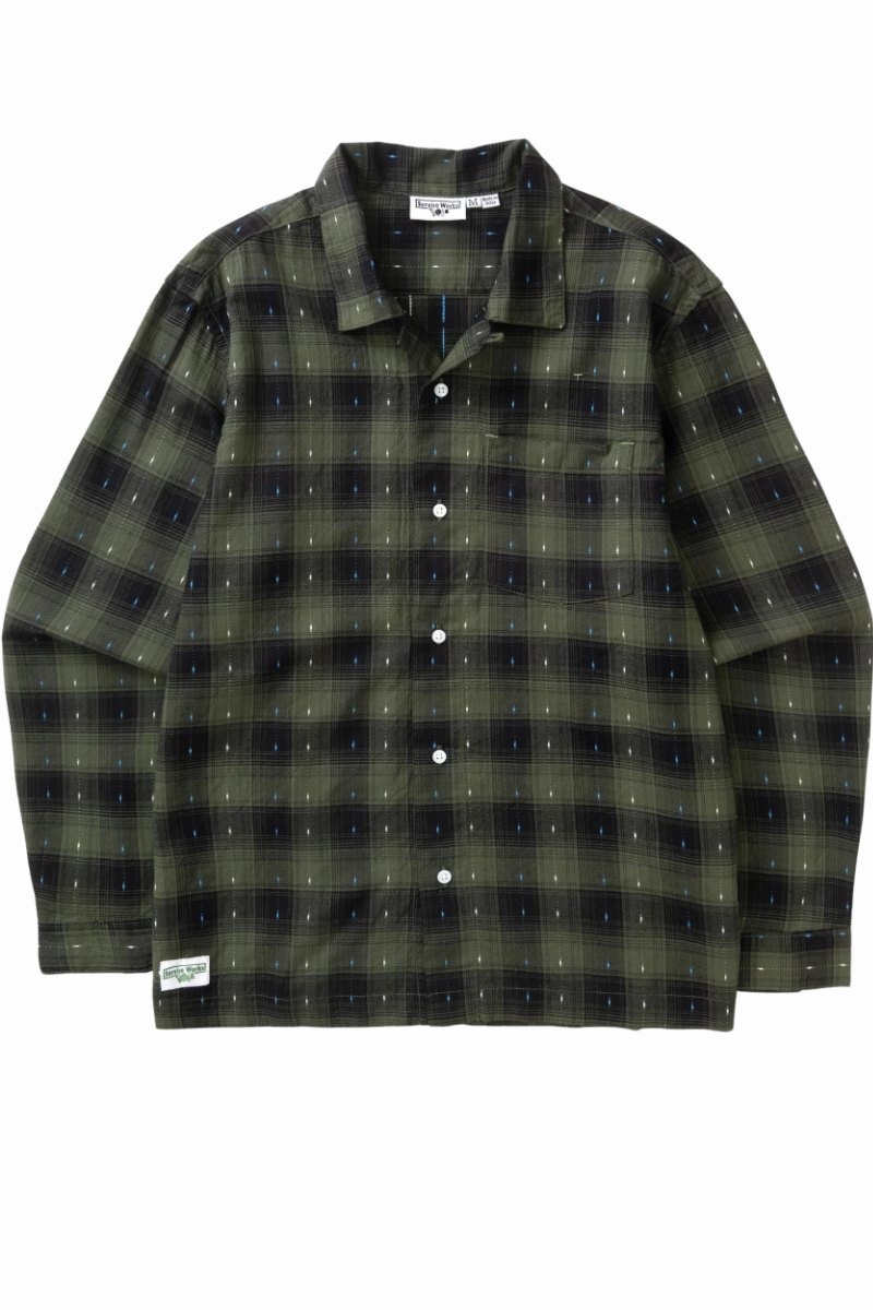 SERVICE WORKS DRAG STITCH RESORT SHIRT Olive