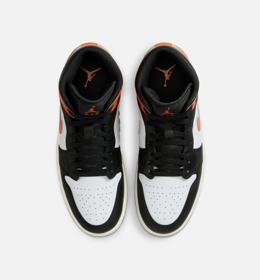 Air Jordan 1 Mid Men's Sneakers - Starfish/White/Sail/Black