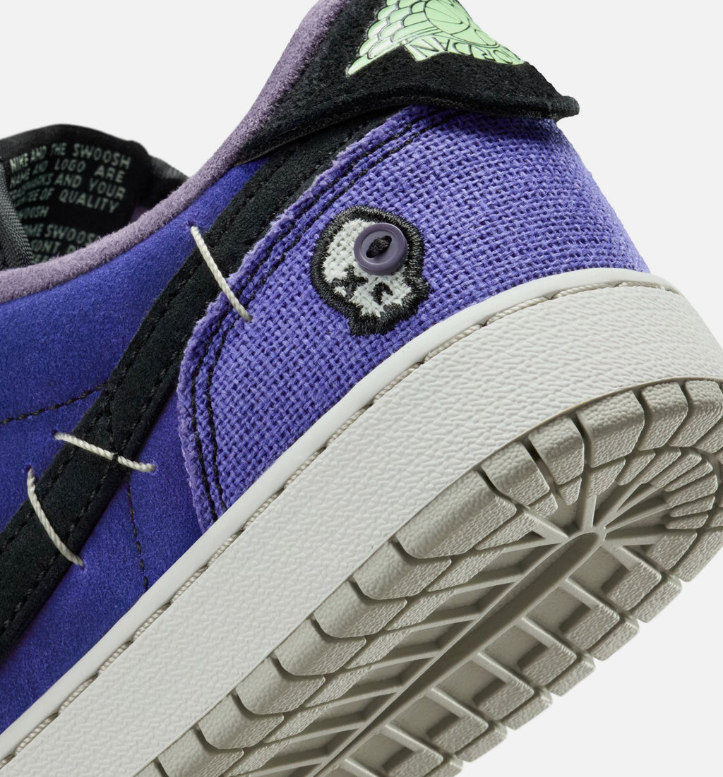 Air Jordan 1 Low OG | Big Kids' Lifestyle Shoe | Regency Purple/Steam Green/Black/Dark Raisin/Sunrise/Light Silver