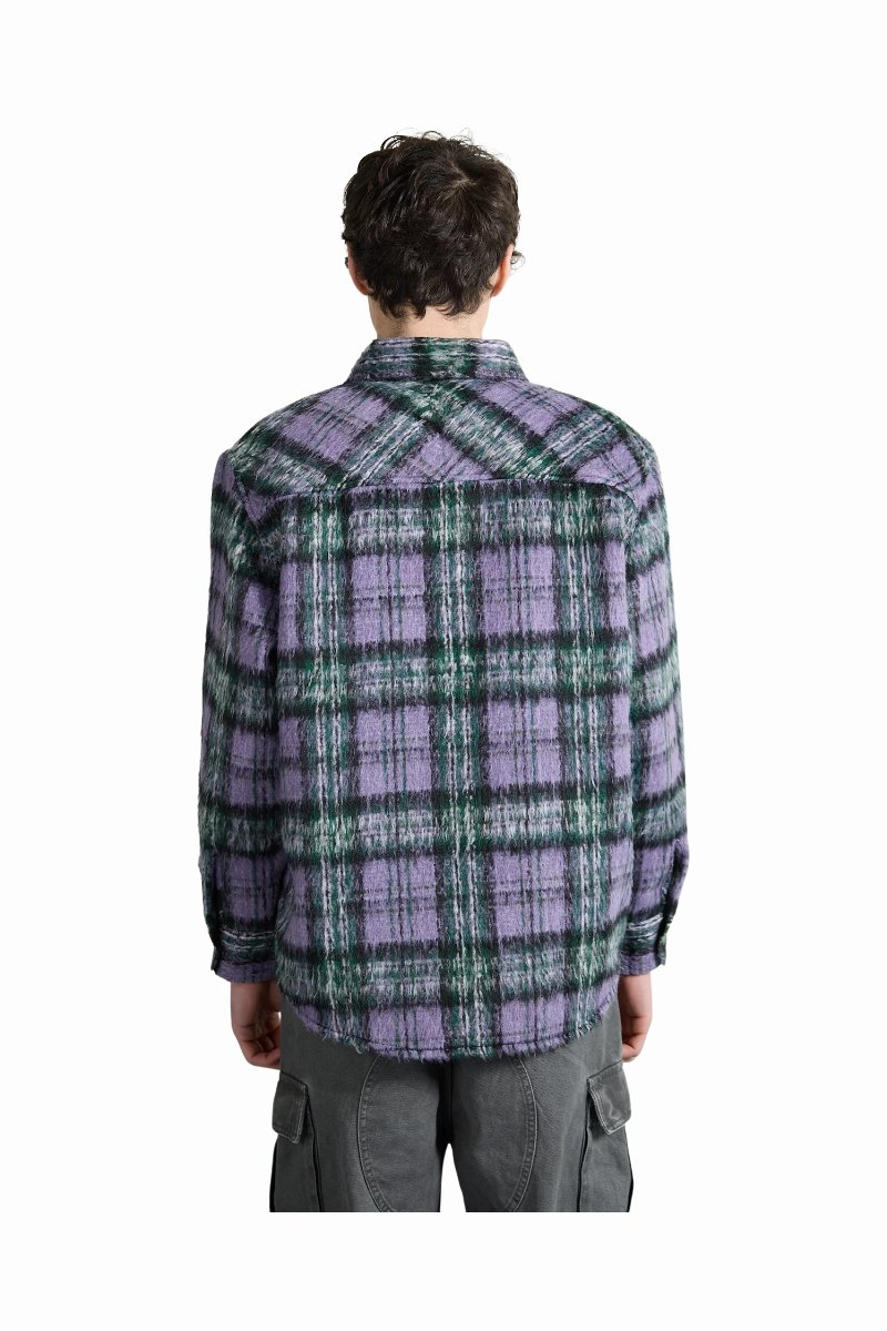 BISOUS SKATEBOARDS GARAGE FLANNEL SHIRT Purple