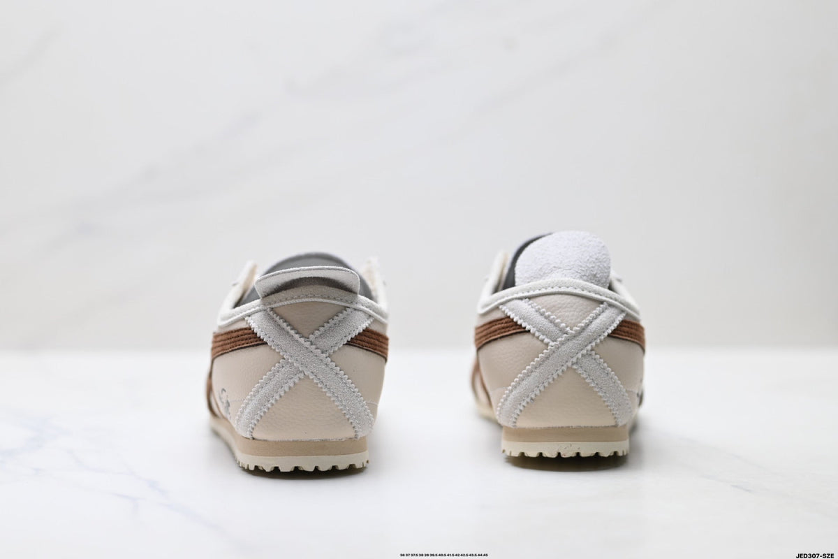 Onitsuka Tiger Retro Low Top Cream Brown Unisex Shoes Style 11