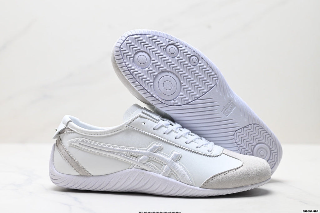 Onitsuka Tiger Low Profile Runner White Tonal Unisex Shoes Style 35
