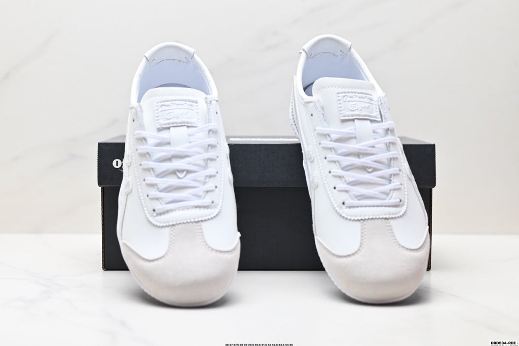 Onitsuka Tiger Low Profile Runner White Tonal Unisex Shoes Style 35