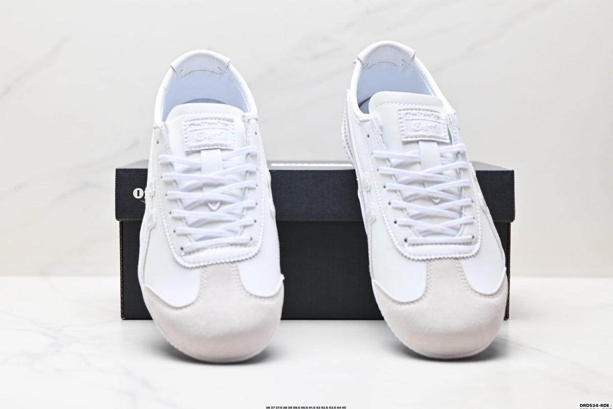 Onitsuka Tiger Low Profile Runner White Tonal Unisex Shoes Style 35
