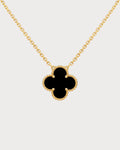 VAN CLEEF & ARPELS Vintage Alhambra Onyx Pendant 18k(Yellow Gold)