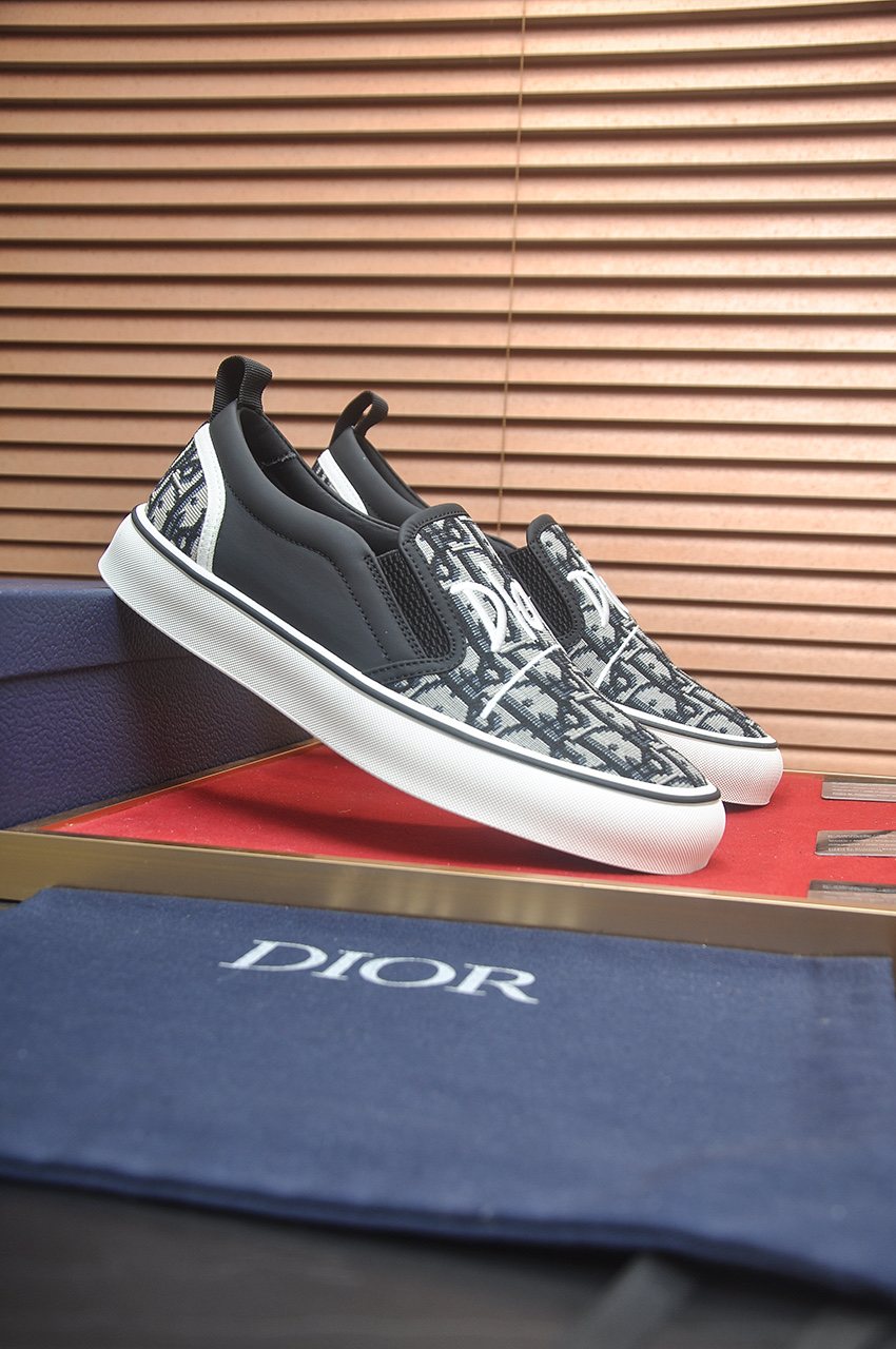 Dior Patterned Slip-On Sneakers