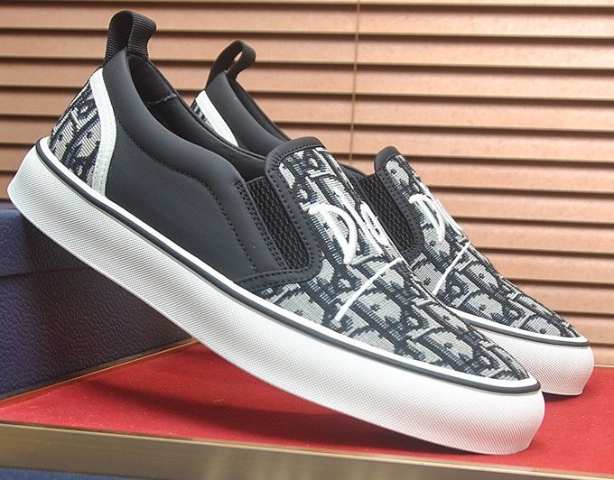 Dior Patterned Slip-On Sneakers