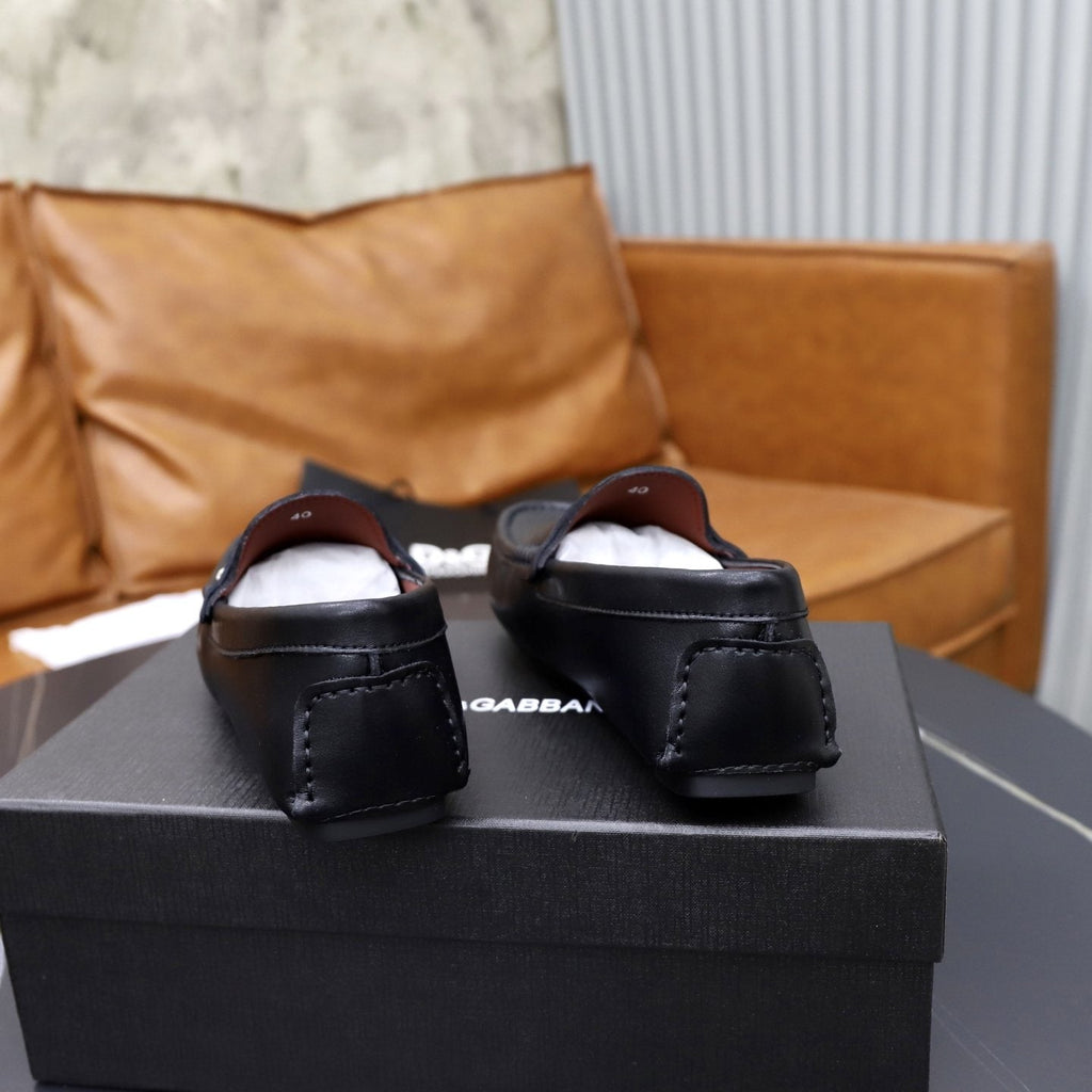 Dolce & Gabbana Men's Black Logo-Detail Loafers