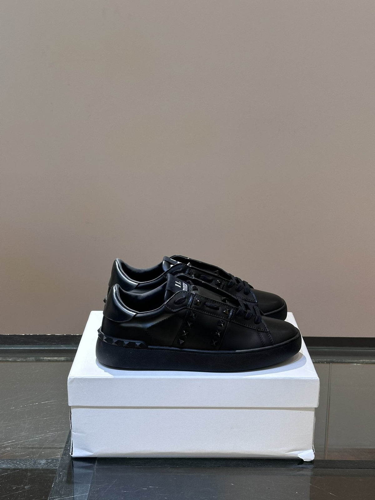 Valentino Garavani Black Studded Low-Top Sneakers